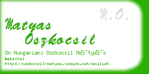 matyas oszkocsil business card